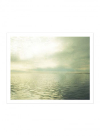 Calm Waters II Wall Poster Green/White/Blue 85x80x3.5centimeter
