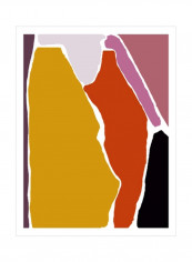 Final Homage I Wall Poster Yellow/Orange/Pink 80x90x3.5centimeter
