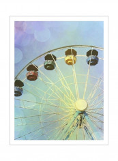 Rainbow Ferris Wheel III Wall Poster Blue/Yellow/Black 80x90x3.5centimeter