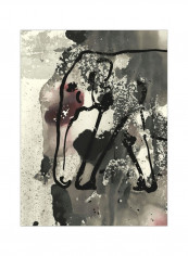 Abstract Elephant II Wall Poster Grey/Black/Brown 80x90x3.5centimeter