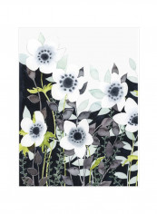 Night Foliage II Wall Poster White/Black/Grey 80x90x3.5centimeter