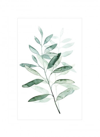 Serene Reed I Wall Poster White/Green 80x90x3.5centimeter