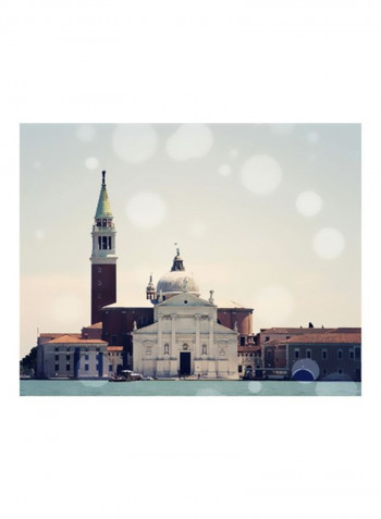 Venice Bokeh VIII Wall Poster Grey/Green/Brown 85x80x3.5centimeter