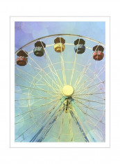 Rainbow Ferris Wheel I Wall Poster Blue/Yellow/Black 80x90x3.5centimeter