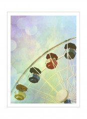 Rainbow Ferris Wheel II Wall Poster Blue/Yellow/Black 80x90x3.5centimeter