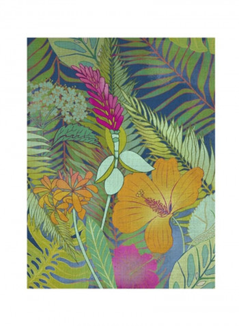 Tropical Tapestry II Wall Poster Green/Pink/yellow 80x90x3.5centimeter