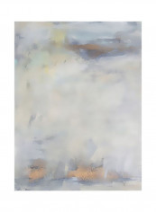 White Blush I Canvas Wall Art Grey/Beige 80x90x3.5centimeter