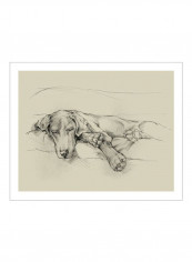 Dog Days II Wall Poster Beige/Black 80x90x3.5centimeter