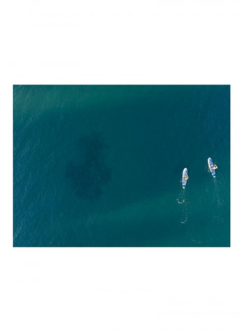 Hawaii View V Wall Poster Blue/White 90x80x3.5centimeter