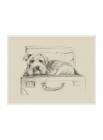Stowaway I Poster Beige/Black 80x90x3.5centimeter