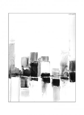 Reflected City I Wall Poster White/Grey/Black 80x90x3.5centimeter