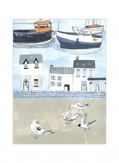 Sailors Rest III Wall Poster Blue/Grey/White 80x90x3.5centimeter
