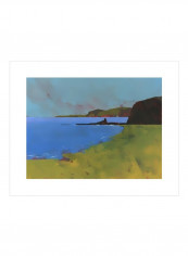Ceredigion Cliffs Poster Green/Blue 90x80x3.5centimeter