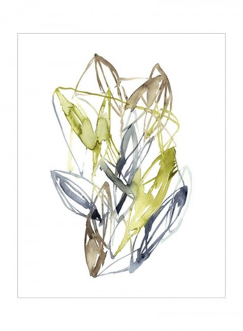 Leaf Pathways II Wall Poster Green/White/Brown 80x90x3.24centimeter