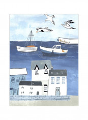 Sailors Rest I Wall Poster Blue/Grey/White 80x90x3.5centimeter