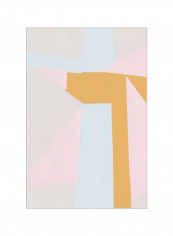 Soft Blocks II Wall Poster Grey/Orange/Blue 80x90x3.5centimeter