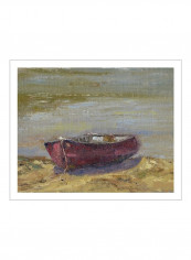 Beached Red Wall Poster Grey/Beige/Red 85x3.5x80centimeter