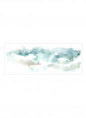 Coastal Inlet II Wall Poster White/Blue 90x75x3.5centimeter