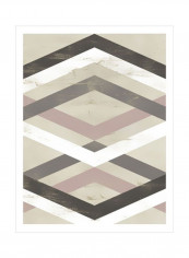 Midpoint II Wall Poster Beige/Grey/Brown 80x90x3.5centimeter