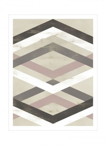 Midpoint II Wall Poster Beige/Grey/Brown 80x90x3.5centimeter