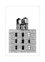 Nyc XVI Wall Poster Black/White 75x3.5x80centimeter