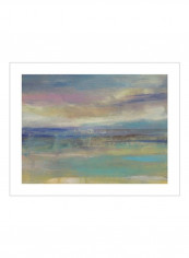 Lilac Horizon I Wall Poster Blue/Green/Beige 90x80x3.5centimeter