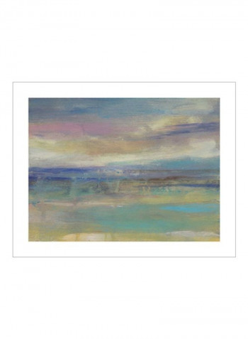 Lilac Horizon I Wall Poster Blue/Green/Beige 90x80x3.5centimeter