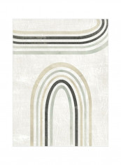Modern Arc in Color III Wall Poster White/Black/Beige 80x90x3.5centimeter