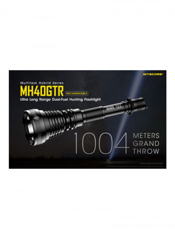 MH40GTR 1200 lumen Long Throw Flashlight Black 257millimeter