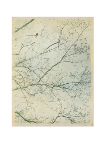 Leave It Behind I Wall Poster Beige/Grey/Green 80x90x3.5centimeter