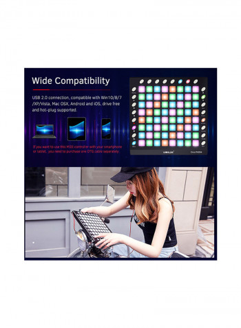 Portable USB Midi Drum Pad Controller