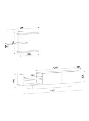 Trey Modern TV Unit White