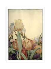 Garden Fantasy I Wall Poster Beige/Green/Grey 80x90x3.5centimeter