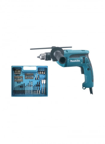 Impact Drill With Bit Set HP1640KX3 Blue/Silver/Black