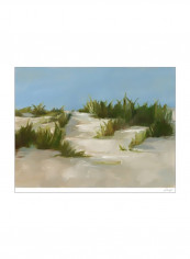 Summer Dunes II Wall Poster Green/Blue/Brown 90x80x3.5centimeter
