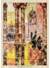 Abu Dhabi Isheikh Zayed Grand Mosque Print Multicolour