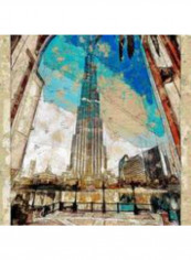 Dubai Burj Khalifa Downtown Print Multicolour