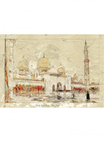 Abu Dhabi Isheikh Zayed Grand Mosque Print Multicolour