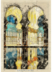 Abu Dhabi Isheikh Zayed Grand Mosque Print Multicolour