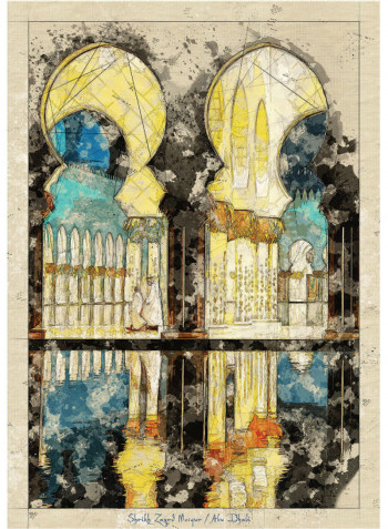 Abu Dhabi Isheikh Zayed Grand Mosque Print Multicolour