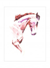 Garnet Horse I Poster Brown/Purple 80x90x3.5centimeter