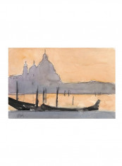 Venice Watercolors X Wall Poster Beige/Grey 90x80x3.5centimeter