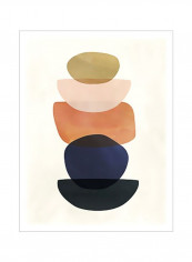 Mod Pods II Poster Blue/Orange/Pink 80x90x3.5centimeter