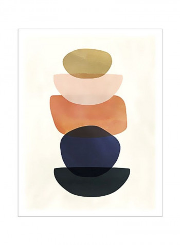 Mod Pods II Poster Blue/Orange/Pink 80x90x3.5centimeter