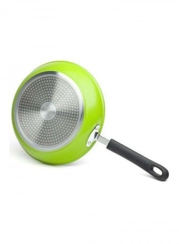 3-Piece Frying Pan Set Green/Black/Silver