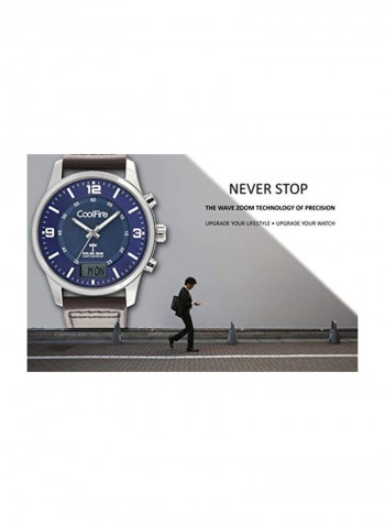 Solar Atomic I Aviator Leather Analog Watch