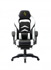 Racing Style Adjustable Gaming Chair White/Black 81x65x34.5cm