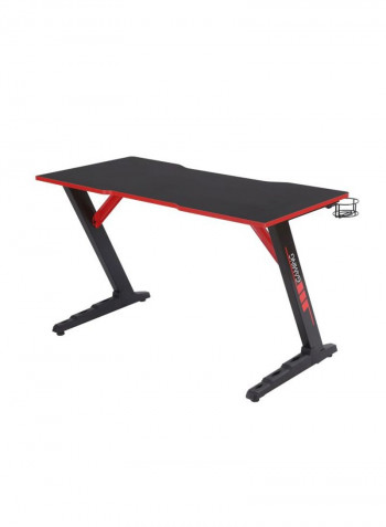 Z-Shaped Gaming Computer Table Black/Red 120x60x73cm