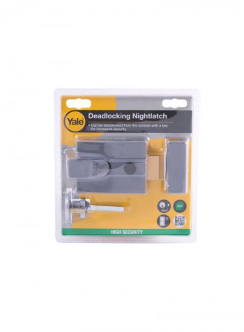 Deadlocking Nightlatch Grey/Gold/Silver 60millimeter
