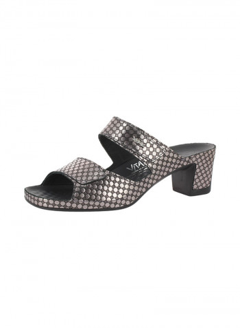 Women Dress Sandals Silver/Black